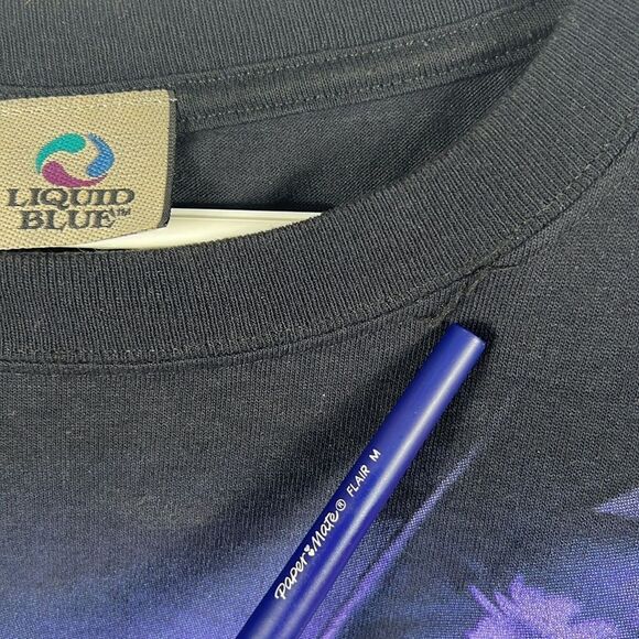 🔥💀 Vintage 2002 LIQUID BLUE Purple  Dragons AOP Horror Tee 3XL - SUPER RARE!! - Picture 9 of 9